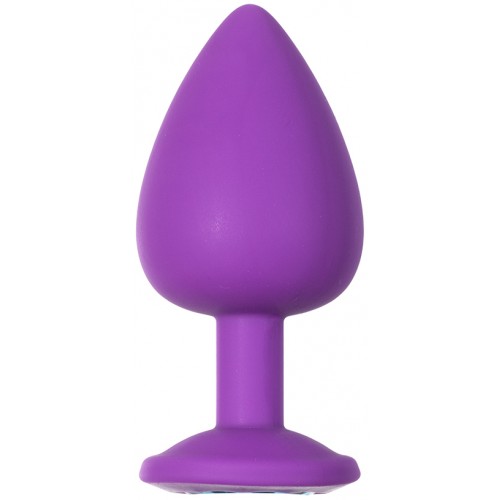 Анальная пробка Emotions Cutie Large Purple Light Blue Crystal