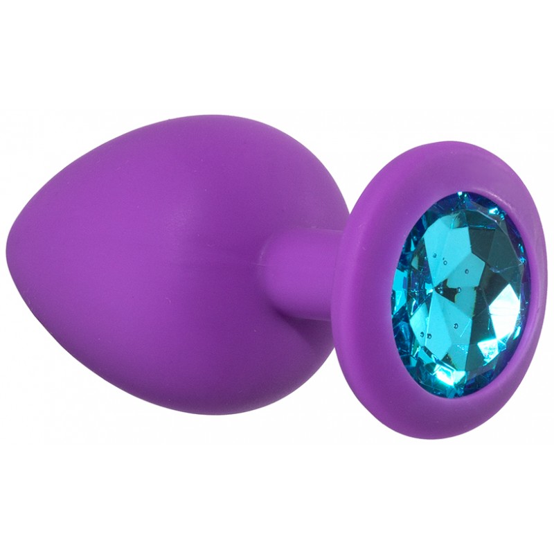 Анальная пробка Emotions Cutie Large Purple Light Blue Crystal