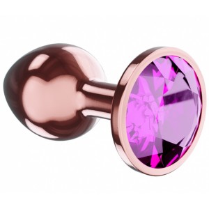 Анальная пробка Diamond Quartz Shine L розовое золото Анальная пробка Diamond Quartz Shine L розовое золото (иной угол)