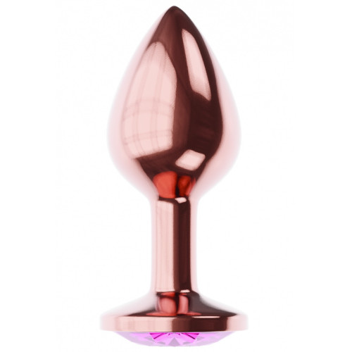 Анальная пробка Diamond Quartz Shine L розовое золото
