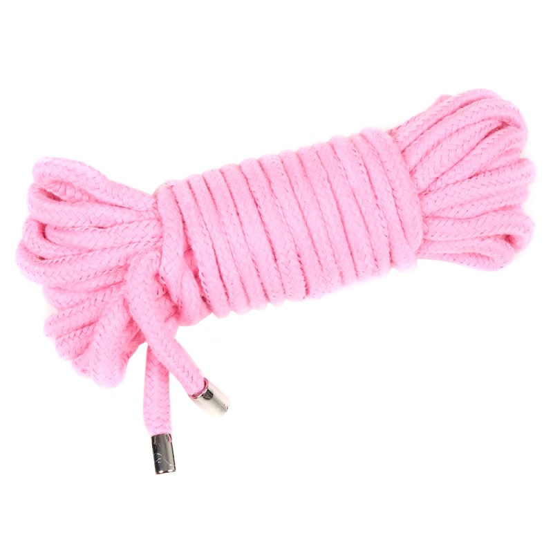 Бондажная хлопковая веревка розовая 20 метров