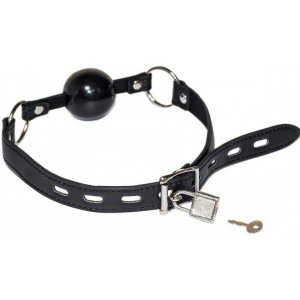 Черный кляп-шар Party Hard (иной угол)