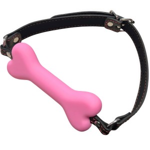 Кляп-трензель силиконовый розовый (иной угол)