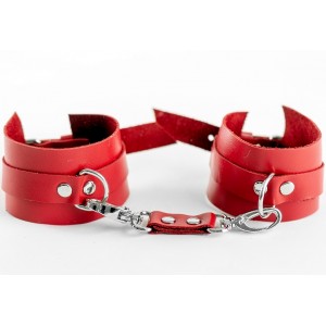 Наручники из натуральной кожи Red (иной угол)
