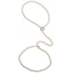 Жемчужные браслеты-наручники California Exotic Playful in Pearls (иной угол)