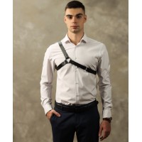 Брутальная БДСМ сбруя для мужчин через одно плечо с заклепками