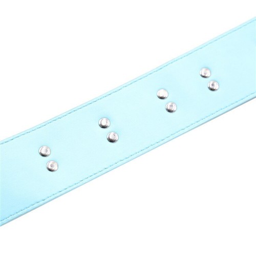 Ошейник розово-голубой на цепочке