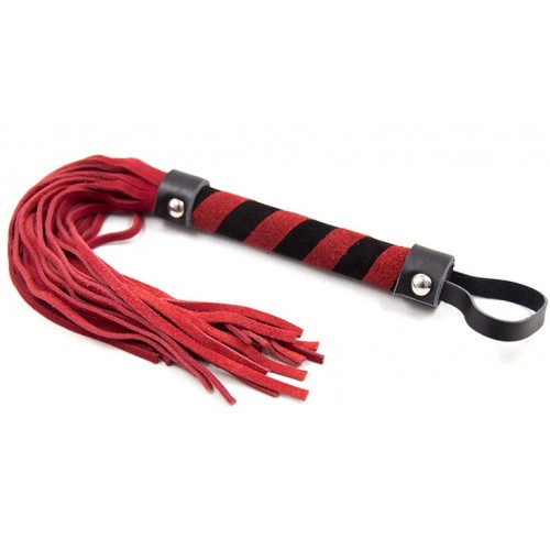 Красно-черная плеть из замши 40 см