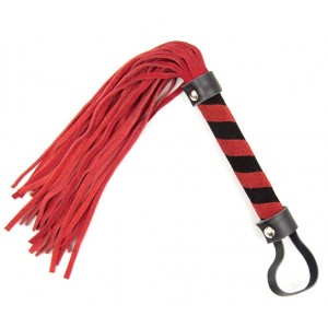Красно-черная плеть из замши 40 см