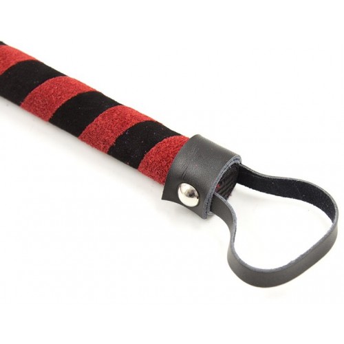 Красно-черная плеть из замши 40 см