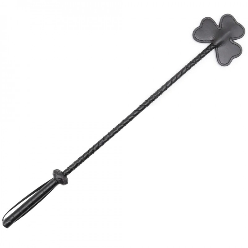 Черный стек с наконечником в виде клевера 70 см