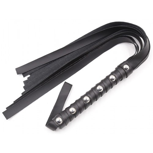 Черная плеть с клёпками 48 см