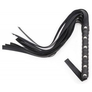 Черная плеть с клёпками 48 см