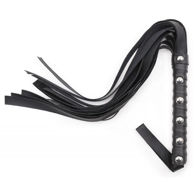 Черная плеть с клёпками 48 см