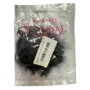 Перьевой тиклер Scandal Black Feather черный 18 см (иной угол)