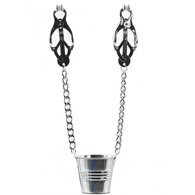 Зажимы клевер для сосков на цепи с ведёрком