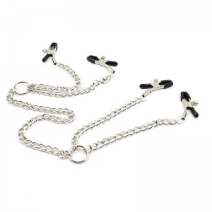 Зажимы для сосков и половых губ черные (иной угол)