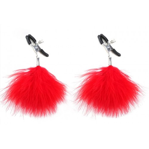 Зажимы с красным пушком