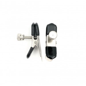 Регулируемые зажимы на соски серебряные (иной угол)