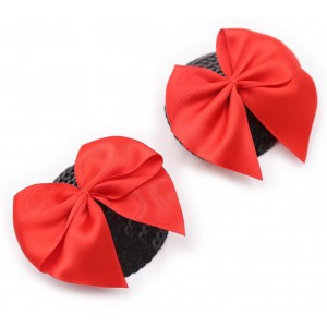 Чёрные пэстисы с красным бантиком (иной угол)