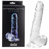 Прозрачный фаллоимитатор с мошонкой Intergalactic Oxygen