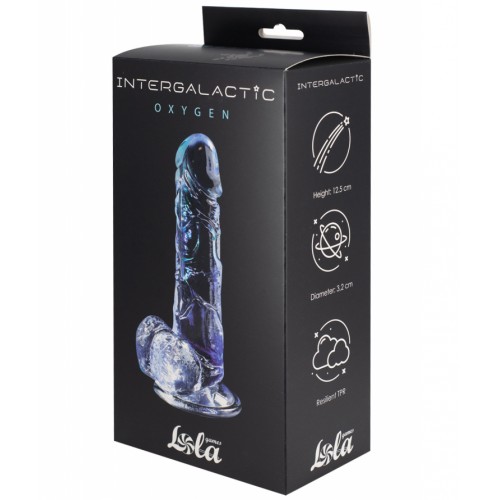 Прозрачный фаллоимитатор с мошонкой Intergalactic Oxygen