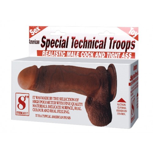 Фаллоимитатор на присоске прозрачный