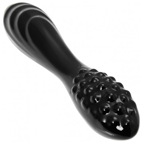 Двусторонний фаллоимитатор Satisfyer Dazzling Crystal 1, стекло, черный, 18,5 см
