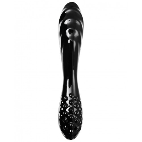 Двусторонний фаллоимитатор Satisfyer Dazzling Crystal 1, стекло, черный, 18,5 см
