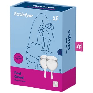 Набор менструальных чаш Satisfyer Feel Good, прозрачный (иной угол)