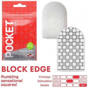 Карманный мастурбатор Tenga Pocket - Block Edge (иной угол)