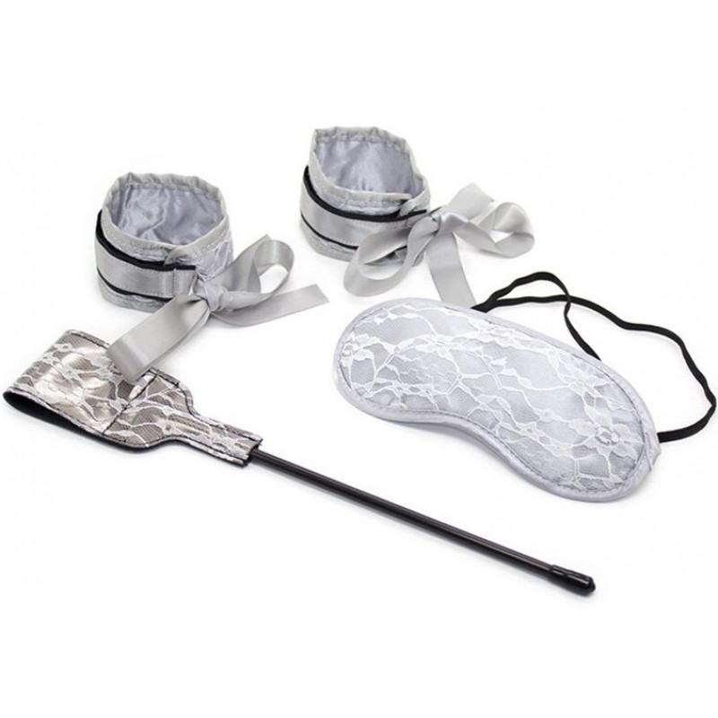 Белый кружевной набор БДСМ