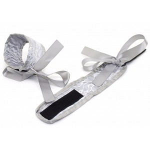 Белый кружевной набор БДСМ (иной угол)