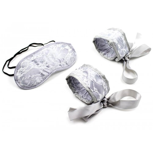 Белый кружевной набор БДСМ