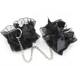 Чёрный кружевной набор БДСМ (иной угол)