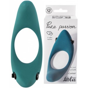 Эрекционное кольцо с двойной вибростимуляцией Pure Passion Lunar Green