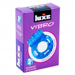 Виброкольцо с презервативом Luxe Vibro Кошмар Русалки