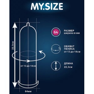 Презервативы My.Size №10 размер 64 (иной угол)