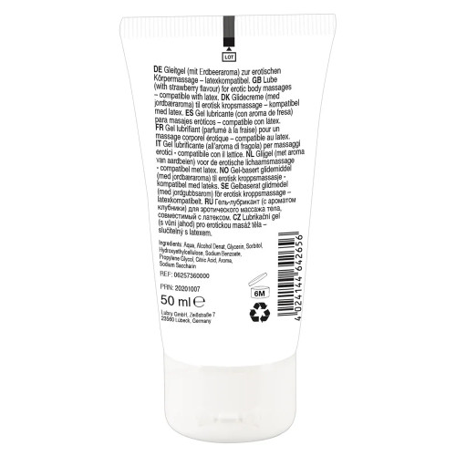 Массажное масло с ароматом клубники Erotic Massage Gel Chocolate