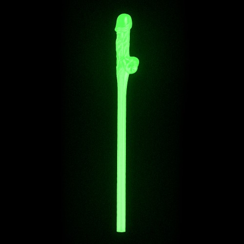 Трубочки для коктейлей Glow in the Dark Willy Straws