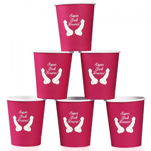 Набор бумажных стаканчиков Super Dick Forever 6 шт
