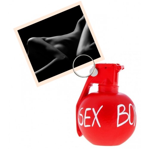 Держатель для карточек и фото "Лимонка. Sex-bomb" красный