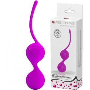 Вагинальные шарики со смещённым центром тяжести Pretty Love Kegel Tighten Up I, пурпурные