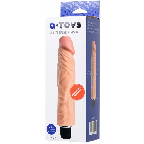 Реалистичный вибратор TOYFA A-Toys, TPE, Мульскоростной, 20 см