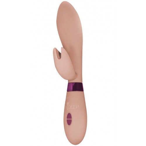 Вибратор с клиторальным стимулятором Indeep Leyla Beige