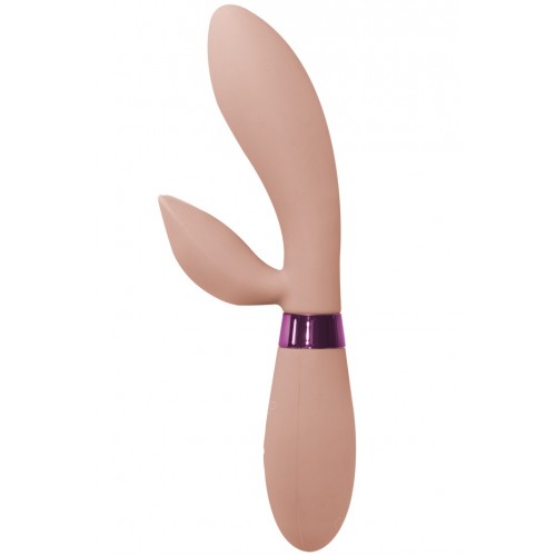 Вибратор с клиторальным стимулятором Indeep Leyla Beige