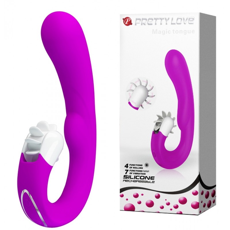 Перезаряжаемый вибратор Magic tongue