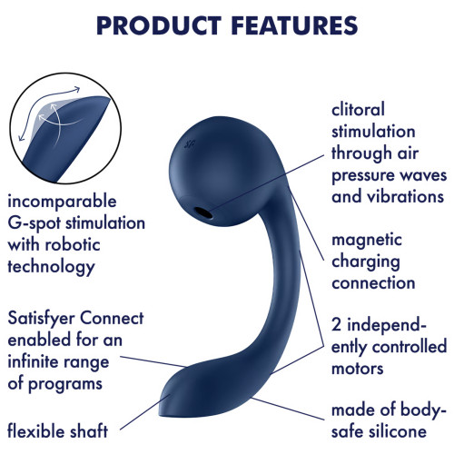 Смарт-вибратор с вакуумно-волновым стимулятором клитора Satisfyer Pro+ Wave 4