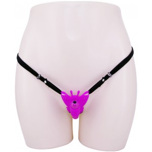 Клиторальный вибростимулятор-бабочка на ремешках Pretty Love Sloane (иной угол)