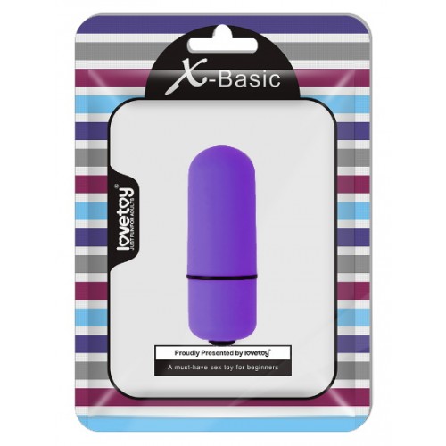 Фиолетовая вибропуля с 10 режимами вибрации X-Basic Lovetoy